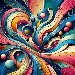 colorful abstract art poster with geometric shapes (48)